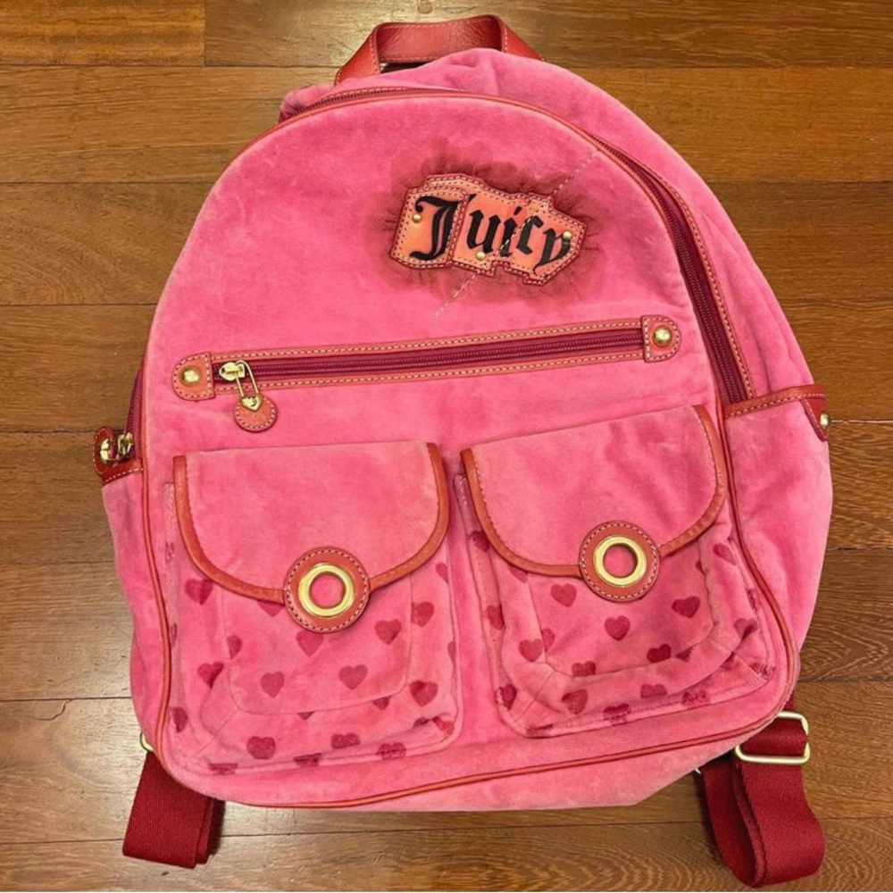2001 vintage heart juicy couture backpack